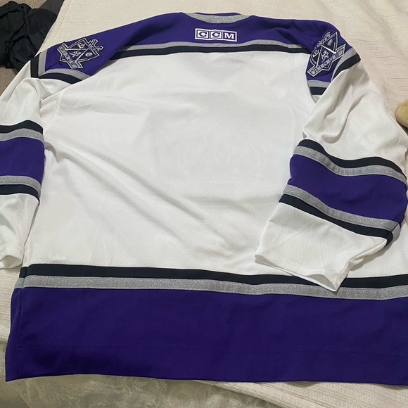 CCM Los Angeles White and Purple Men's Jersey - Picture 2 of 4